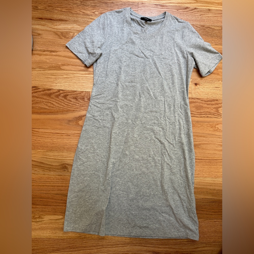 Theory Heather Gray T-Shirt Dress